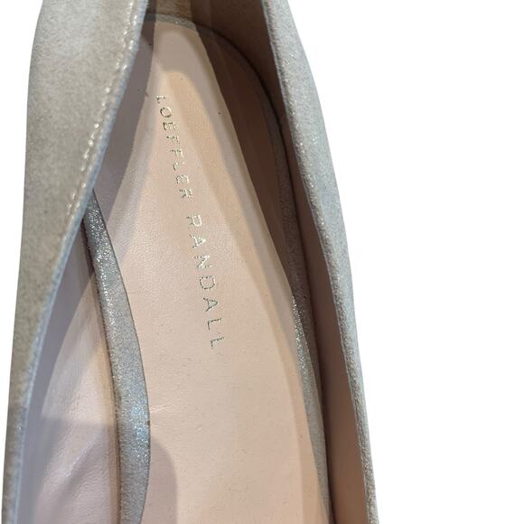 Loeffler Randall Phyllis Shimmer Metallic Suede Sparkly Pump Sugar Gold Size 10 - Picture 4 of 8